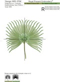 Palm Leaf Machine Embroidery Design - 10 sizes