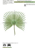 Palm Leaf Machine Embroidery Design - 10 sizes