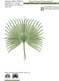 Palm Leaf Machine Embroidery Design - 10 sizes