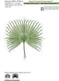 Palm Leaf Machine Embroidery Design - 10 sizes