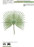 Palm Leaf Machine Embroidery Design - 10 sizes