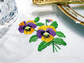 Pansies Bouquet Machine Embroidery Design - 3 sizes