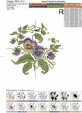Pansies Machine Embroidery Design - 3 sizes