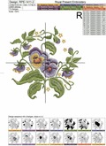 Pansies Machine Embroidery Design - 3 sizes