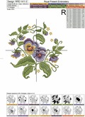 Pansies Machine Embroidery Design - 3 sizes