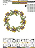 Pansies Wreath Machine Embroidery design - 5 sizes