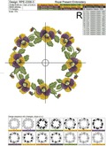 Pansies Wreath Machine Embroidery design - 5 sizes