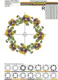Pansies Wreath Machine Embroidery design - 5 sizes