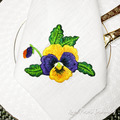 Pansy Machine Embroidery Design