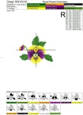 Pansy Machine Embroidery Design