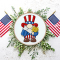 Patriotic American Gnome Machine Embroidery Design - 4 sizes