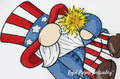 Patriotic American Gnome Machine Embroidery Design - 4 sizes
