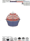 Patriotic Cupcake - 3 sizes