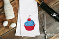 Patriotic Cupcake with Cherry - 4 sizes