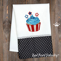 Patriotic Cupcake with Stars - 4 sizes