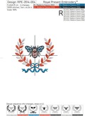 Patriotic bee with wreath - 3 sizes