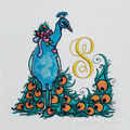 Peacock for monogram - 2 sizes