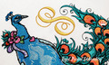 Peacock for monogram - 2 sizes