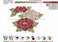 Peonies Machine Embroidery Design - 3 sizes