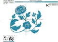 Peony branch Machine Embroidery Design - 2 sizes