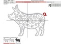 Pig Applique machine embroidery design - 4 sizes