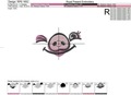 Pig face Machine Embroidery Design - 4 sizes