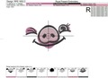 Pig face Machine Embroidery Design - 4 sizes