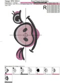 Pig face Machine Embroidery Design - 4 sizes