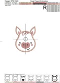 Piglet Applique machine embroidery design
