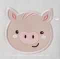 Piglet Face Applique machine embroidery design