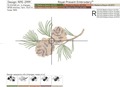 Pine Cones Machine Embroidery Designs Set - 2 sizes