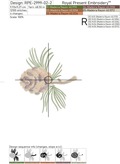 Pine Cones Machine Embroidery Designs Set - 2 sizes