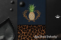 Pineapple with frame Machine Embroidery Design - 5 sizes
