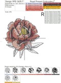 Pink Peony Machine Embroidery Design - 7 sizes