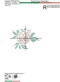 Pink Rose Cross-stitch Machine Embroidery Design - 3 sizes