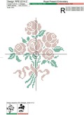 Pink Roses bouquet Cross-stitch - 3 sizes