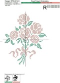 Pink Roses bouquet Cross-stitch - 3 sizes