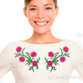 Pink flowers Machine Embroidery Design