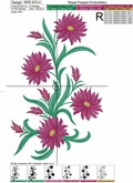 Pink flowers Machine Embroidery Design