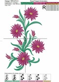 Pink flowers Machine Embroidery Design