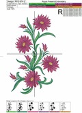 Pink flowers Machine Embroidery Design