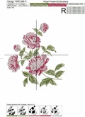 Pink peonies Machine Embroidery Design - 4 sizes