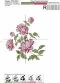 Pink peonies Machine Embroidery Design - 4 sizes