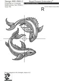 Pisces zodiac sign Machine Embroidery Design - 6 sizes