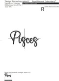 Pisces zodiac sign Machine Embroidery Design - 6 sizes