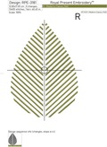Plant leaf Machine Embroidery Design - 5 sizes
