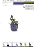 Plants in a Pot Two Machine Embroidery Designs - 4 sizes