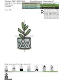 Plants in a Pot Two Machine Embroidery Designs - 4 sizes