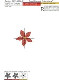 Poinsettia Christmas Star Brooch FSL