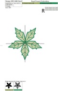 Poinsettia Christmas Star Napkin Ring FSL Machine Embroidery Design